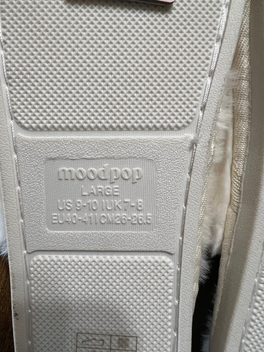 Ladies White and Pink Moodpop Slippers - Picture 6 of 7